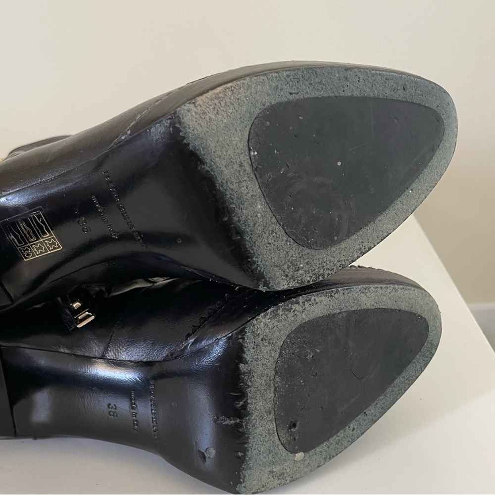 Burberry Black Stiletto Heeled Boots with Lace-Up Design size EU 36 - Picture 9 of 10